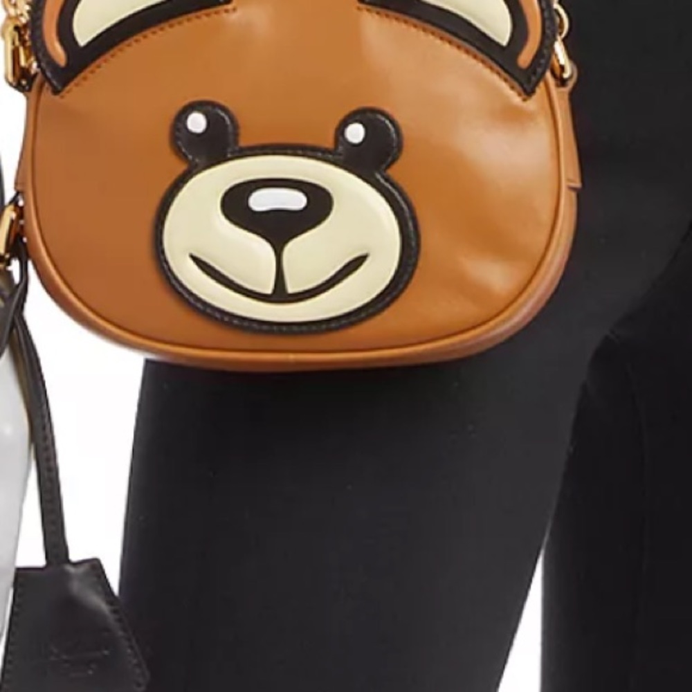 Moschino Couture Brown Teddy Bear Leather Bag